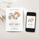 ダーティ3rd-yオレンジブルーモンスタートラック招待状 招待状