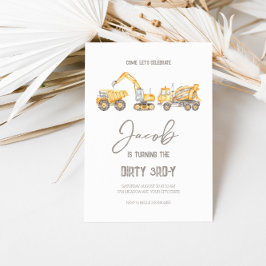 ダーティ3rd-y建築テーマ誕生日招待状 招待状