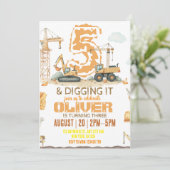 ダーティ3Y建築誕生日招待 招待状 (スタンド正面)