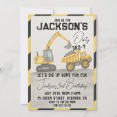 ダーティ3Y建築誕生日招待 招待状 (正面)