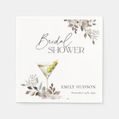 ダーティ マーティーニ カクテル ブライダル シャワー スタンダードカクテルナプキン (正面)