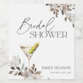 ダーティ マーティーニ カクテル ブライダル シャワー ワインラベル (シングルラベル)