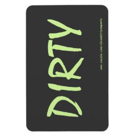 ダーティ – Dark Gray w/Webサイトアドレス4x6 マグネット