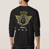 ダートおもしろいバイククラエレガントブとカッコいいパパギフト スウェットシャツ (裏面)