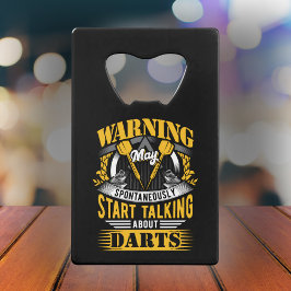 ダートおもしろい警告ズ クレジットカード栓抜き