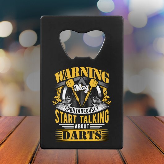 ダートおもしろい警告ズ クレジットカード栓抜き