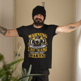 ダートおもしろい警告ズ – Dart Player Tシャツ