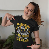 ダートおもしろい警告ズ – Dart Player Tシャツ