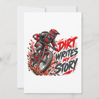 ダートが私の物語を書く - マウンテンバイクMTB サンキューカード