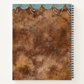 ダートは女性のカーボーイグリッター ノートブック (裏面)