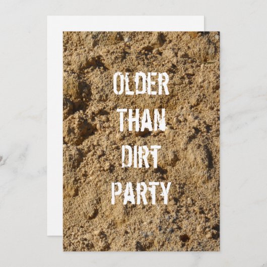 ダートより古い誕生日パーティーの招待 招待状 (正面/裏面)
