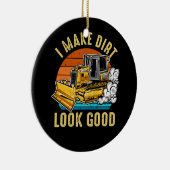 ダートを良い掘削機の車両に見せる建築 セラミックオーナメント (右)