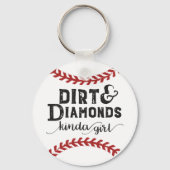 ダートアンドダイヤモンドの一種のガールソフトボールテーマ キーホルダー (正面)