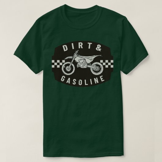 ダートガソリンクロスバイクモータースポーツ Tシャツ (デザイン正面)