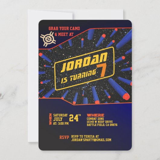 ダートガン招待状 招待状 (正面)