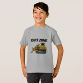 ダートゾーン（ブルドーザー） – キッズベーシックTシャツ Tシャツ (正面フル)