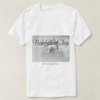 ダートトラックのモータースポーツのBobsShirtShopのロゴ Tシャツ