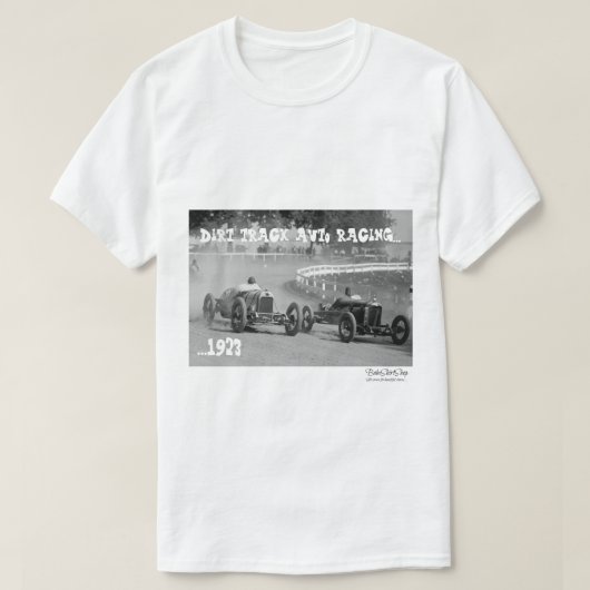 ダートトラックのモータースポーツ Tシャツ (デザイン正面)