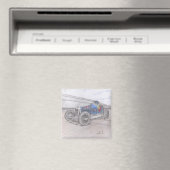 ダートトラックレーサーマグネット（正方形） マグネット (インサイチュ (食洗機))