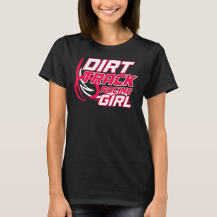ダートトラックレーシングガールスプリント車ダートレースギア Tシャツ