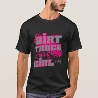 ダートトラックレーシングガールスプリント車レース Tシャツ