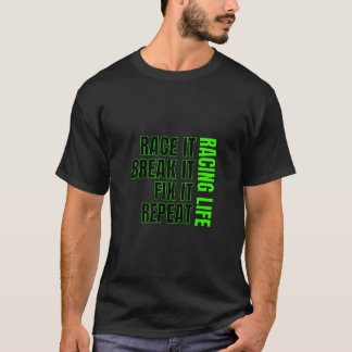 ダートトラックレーシングギフトSprintcar後期モデルモディフ Tシャツ