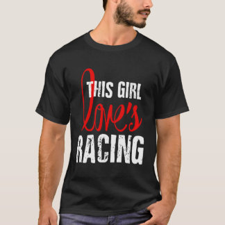 ダートトラックレーシングスプリント車レーシングラブレース Tシャツ