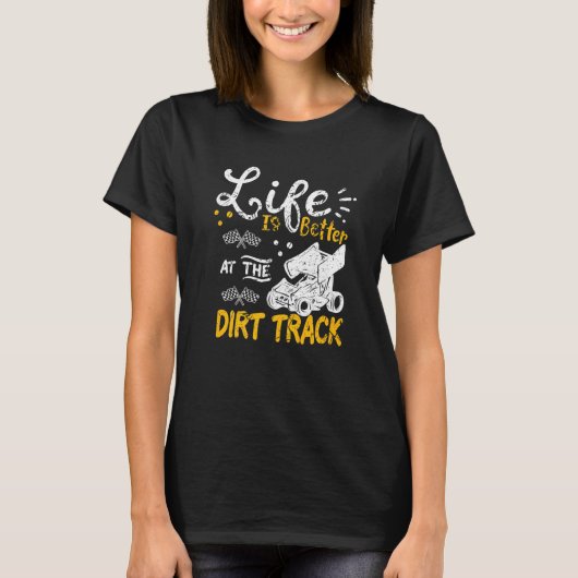 ダートトラックレーシングスプリント車 Tシャツ (正面)