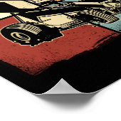 ダートトラックレースレトロスプリント車スプリント車 ポスター (角)