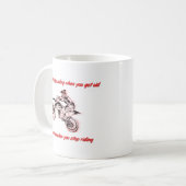 ダートバイクに乗り続けろ モトクロス マグカップ (正面左)