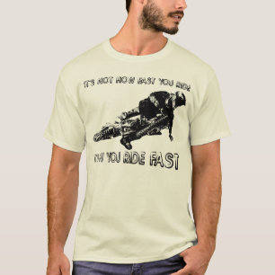 ダートバイクに乗るのが速い人へ モトクロスTシャツ ジョーク Tシャツ