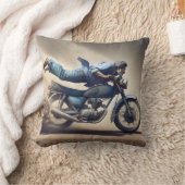 ダートバイクに乗るデアデビルマン クッション (ブランケット)