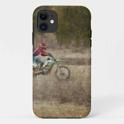 ダートバイクに乗る Case-Mate iPhoneケース (裏面)
