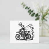 ダートバイクのバーンアウト シーズンポストカード (スタンド正面)