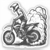 ダートバイクのバーンアウト シール (正面)