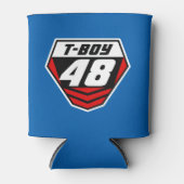 ダートバイクのフロント番号プレート:赤 – ライト番号 缶クーラー (正面)