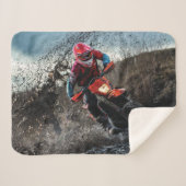 ダートバイクのライダー装飾用クッション シェルパブランケット (正面(横))