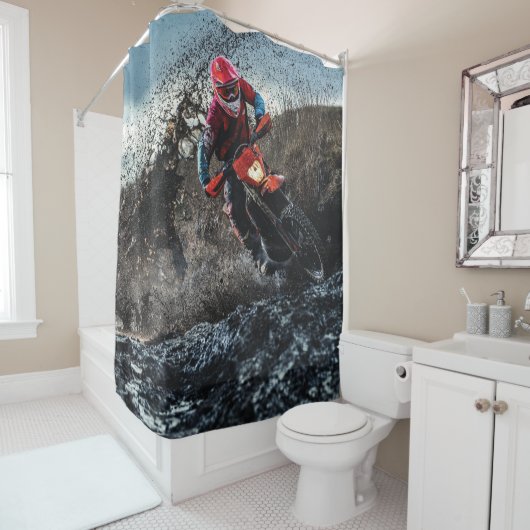 ダートバイクのライダー装飾用クッション シャワーカーテン (インサイチュ)