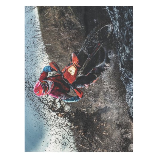 ダートバイクのライダー装飾用クッション テーブルクロス (正面)