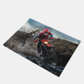 ダートバイクのライダー装飾用クッション ドアマット (アングル)