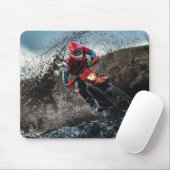 ダートバイクのライダー装飾用クッション マウスパッド (マウス)
