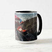 ダートバイクのライダー装飾用クッション マグカップ (正面右)