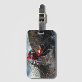 ダートバイクのライダー装飾用クッション ラゲッジタグ (正面縦)