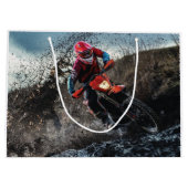 ダートバイクのライダー装飾用クッション ラージペーパーバッグ (裏面)