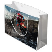 ダートバイクのライダー装飾用クッション ラージペーパーバッグ (裏面アングル)