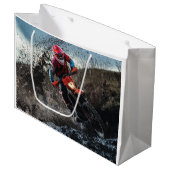 ダートバイクのライダー装飾用クッション ラージペーパーバッグ (正面アングル)