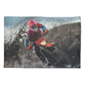 ダートバイクのライダー装飾用クッション 枕カバー (裏面)