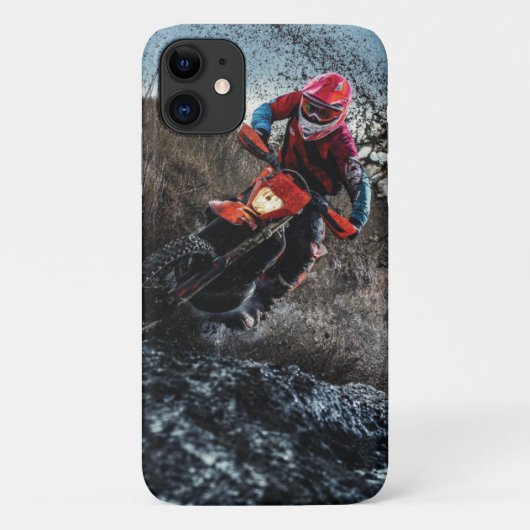 ダートバイクのライダー装飾用クッション Case-Mate iPhoneケース (裏面)