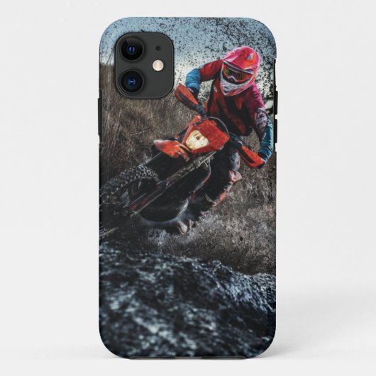 ダートバイクのライダー装飾用クッション Case-Mate iPhoneケース (裏面)