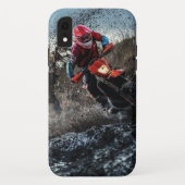 ダートバイクのライダー装飾用クッション Case-Mate iPhoneケース (裏面)